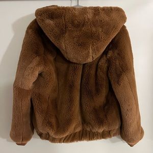 GAP FAUX FUR HOODED JACKET